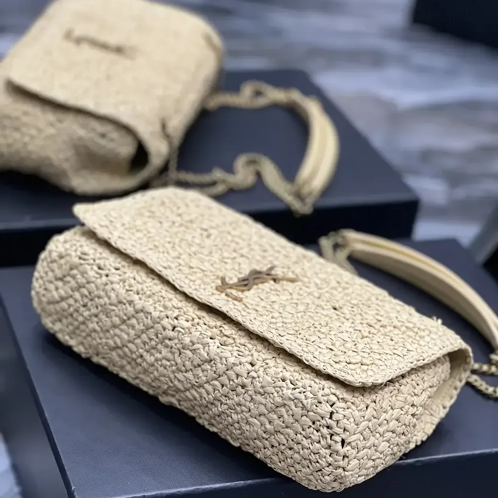 Saint Laurent YSL Jamie Medium in Raffia for Women