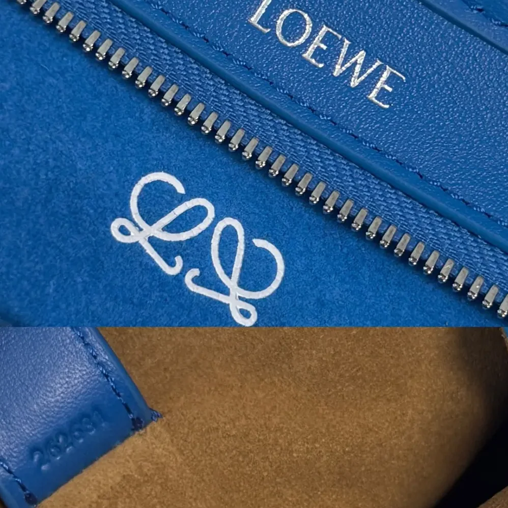 Loewe Mini Amazona 180 Bag in Suede for Women in Royal Azur Loewe Mini Amazona 180 Bag in Suede for Women in Royal Azur