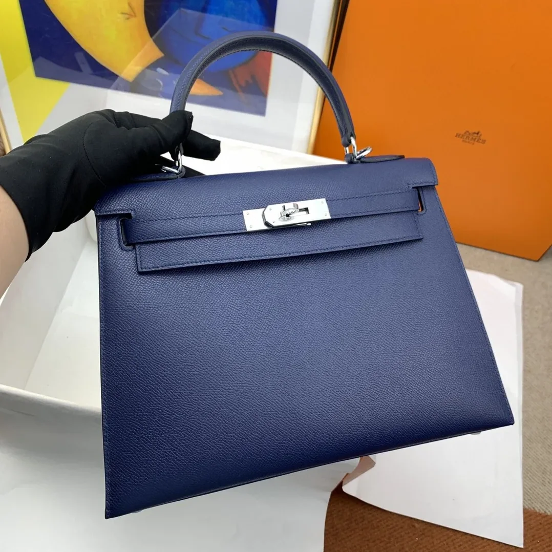 Hermes Kelly 28 Sellier Epsom Blue Bag Hermes Kelly 28 Sellier Epsom Blue Bag