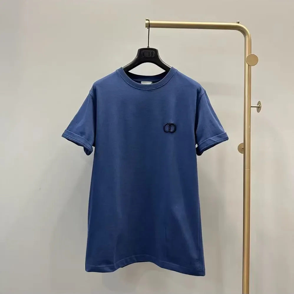 Dior CD Icon T-Shirt Relaxed Fit Navy Cotton Jersey for Men