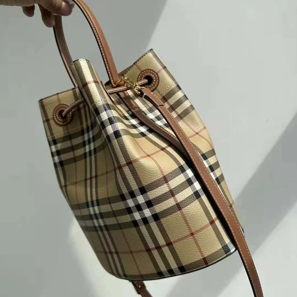 Burberry Small TB Bucket Bag for Women in Brown