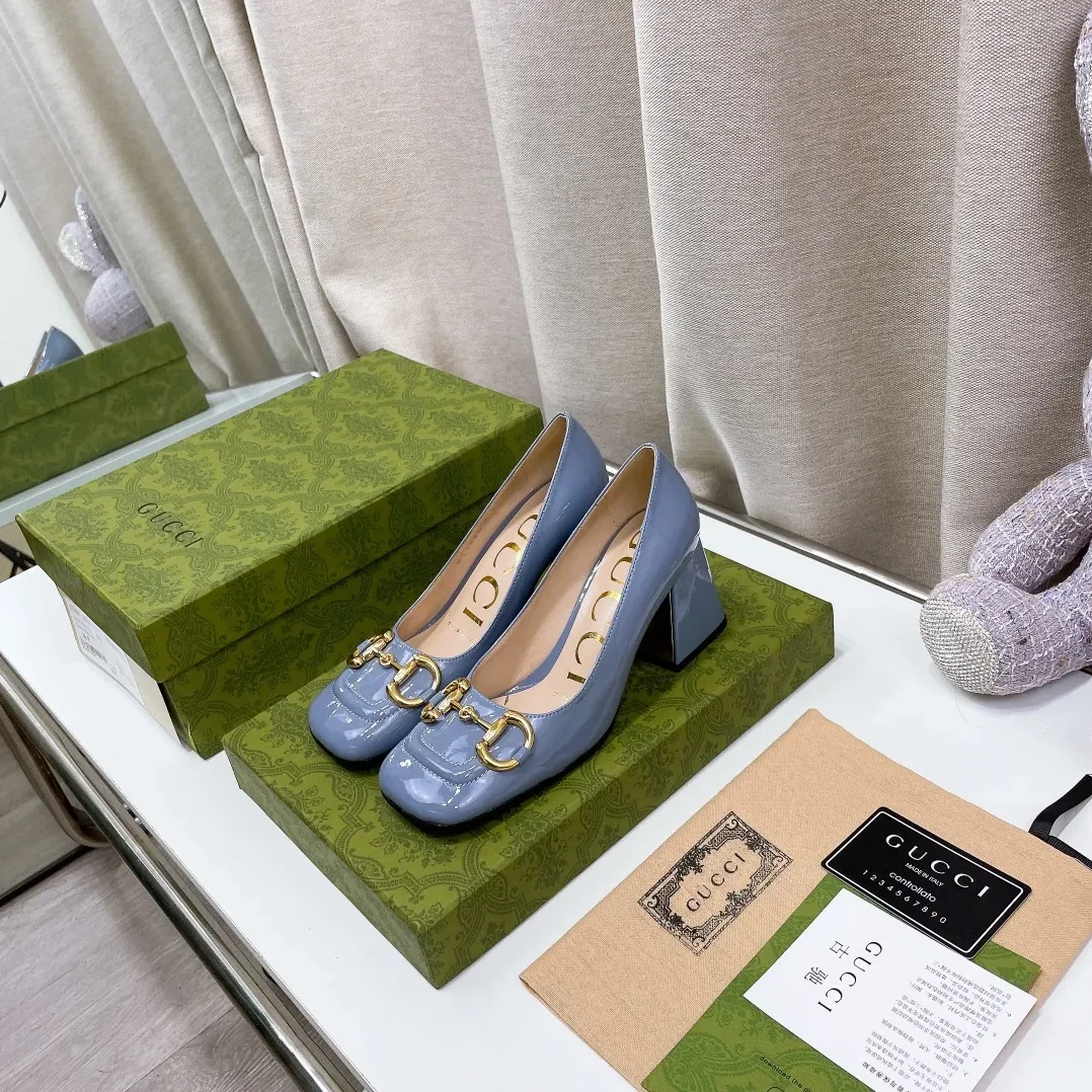 Gucci Mid-Heel Ballet Flat With Horsebit Jade Green for Women