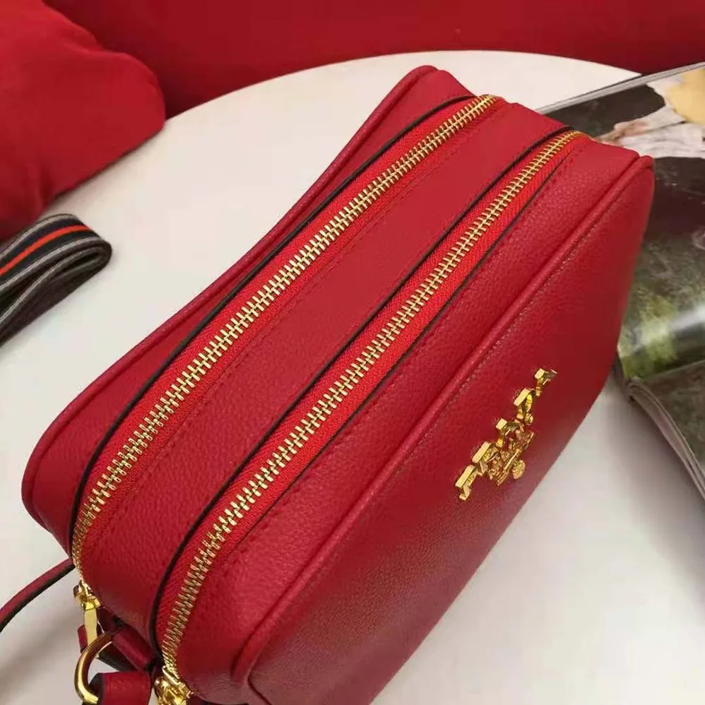Prada Calf Leather Shoulder Bag for Women in Red