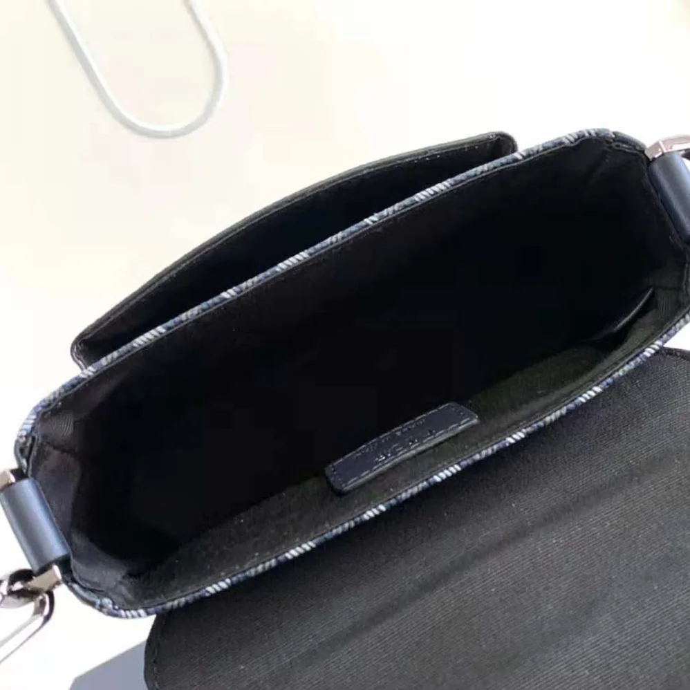 Dior Mini Dior Hit the Road Bag Navy Blue CD Diamond Canvas for Men Dior Mini Dior Hit the Road Bag Navy Blue CD Diamond Canvas for Men