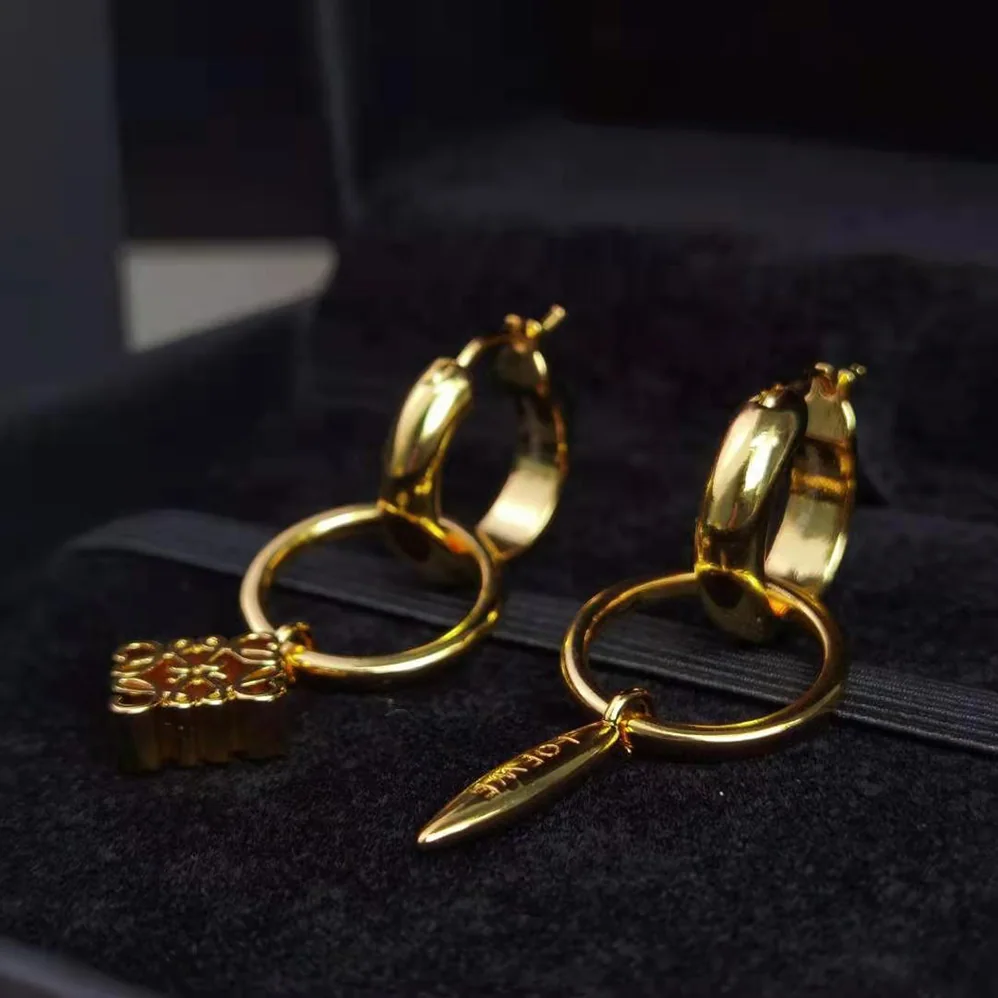 Loewe Anagram Asymmetric Earrings for Women