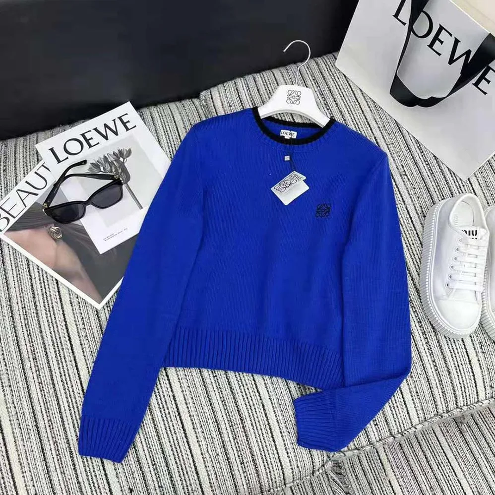 Loewe Sweater in Wool for Women in Blue Loewe Sweater in Wool for Women in Blue