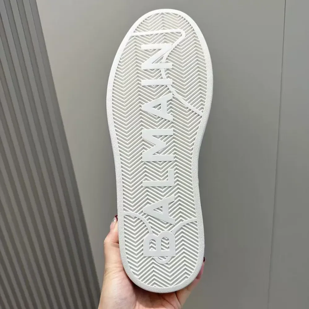 Balmain B Court Trainers in Calfskin for Unisex in White
