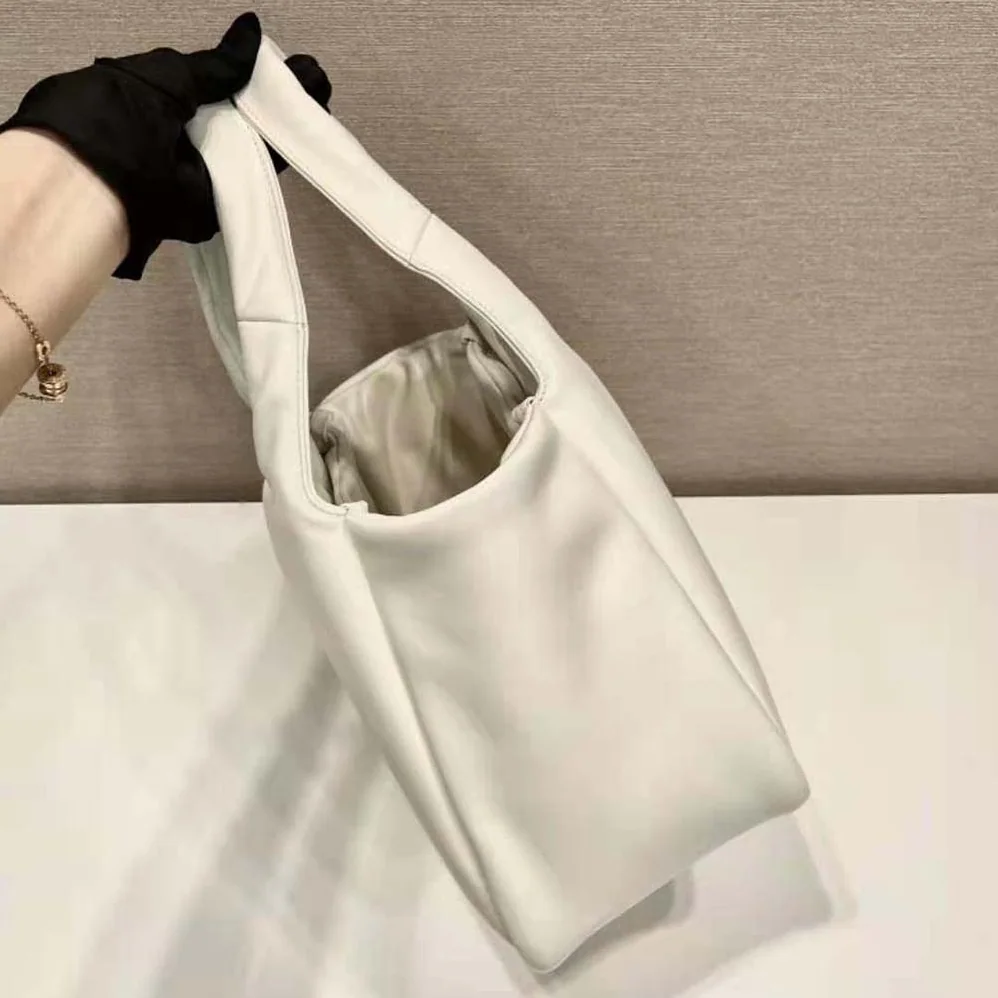 Prada Medium Padded Prada Soft Nappa Leather Bag for Women in White Prada Medium Padded Prada Soft Nappa Leather Bag for Women in White