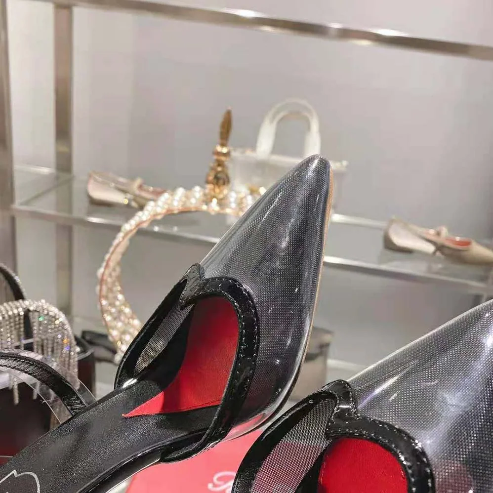 Roger Vivier I Love Vivier Slingback Pumps in PVC for Women in Black Roger Vivier I Love Vivier Slingback Pumps in PVC for Women in Black