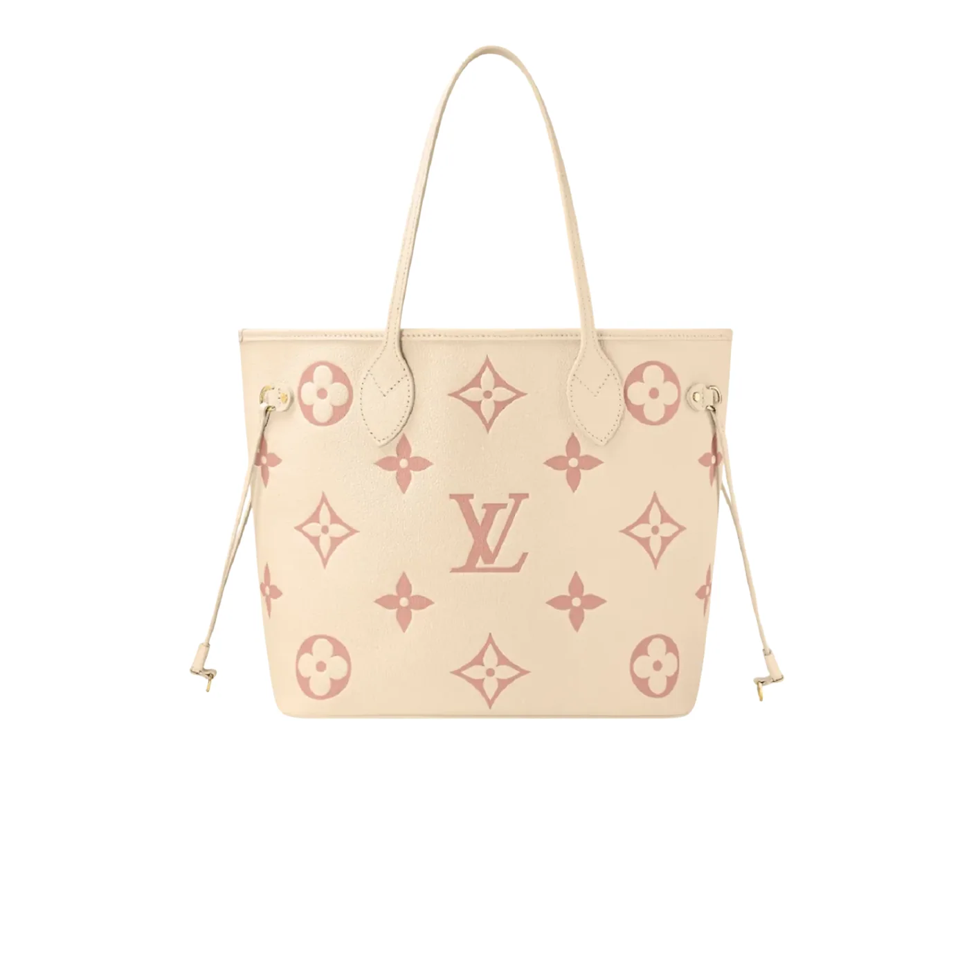 Louis Vuitton Neverfull MM Tote Bag in Creme Gold Hardware