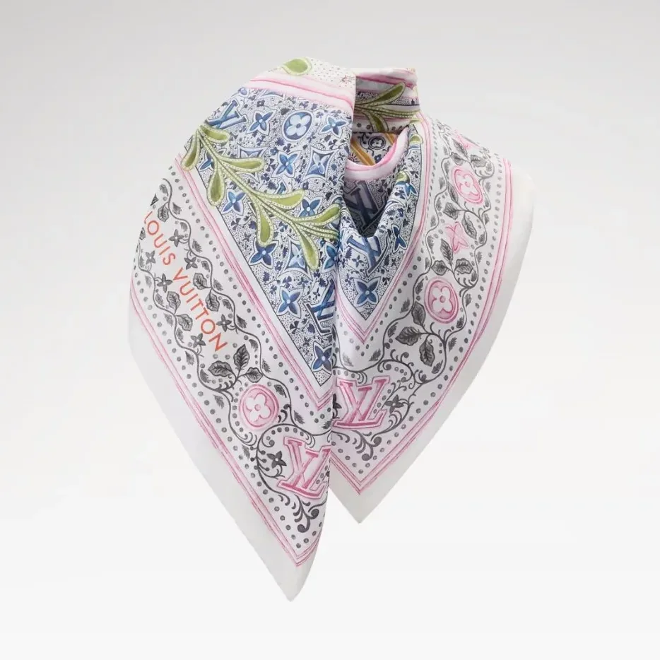Louis Vuitton Summer Garden Shawl Blue