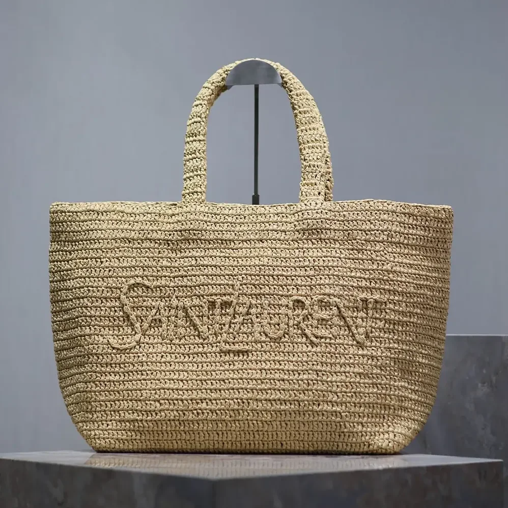 Saint Laurent YSL Saint Laurent Tote in Raffia for Unisex