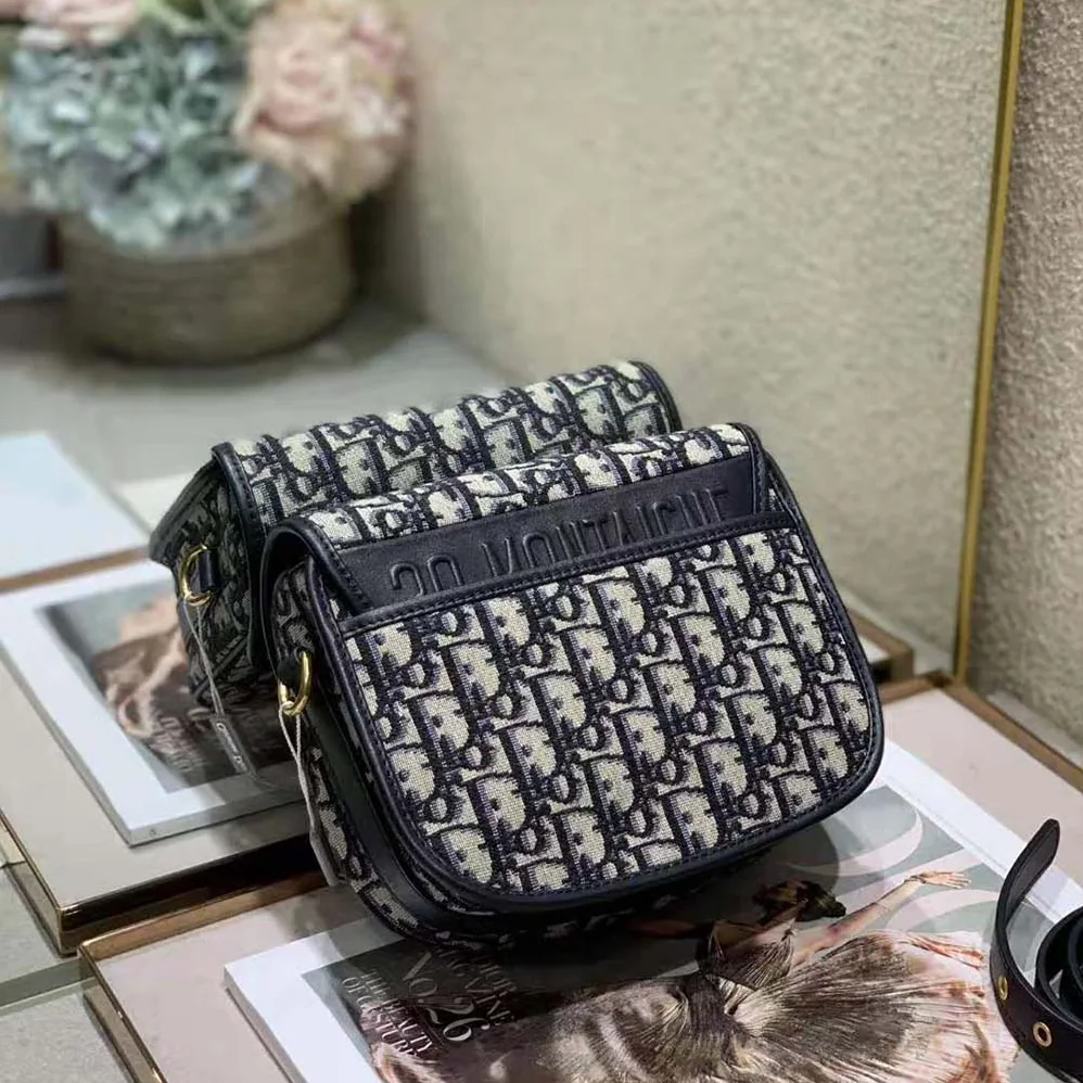Dior Small Dior Bobby Bag Blue Dior Oblique Jacquard for Women