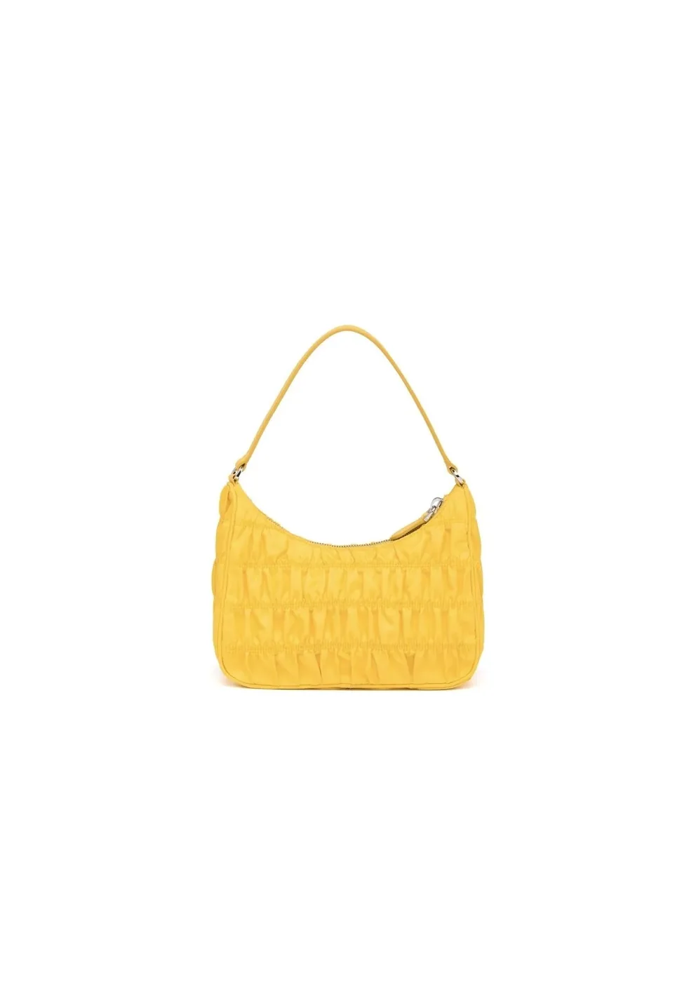 Mini Bag Nylon and Saffiano Yellow in Nylon With Silver in tone
