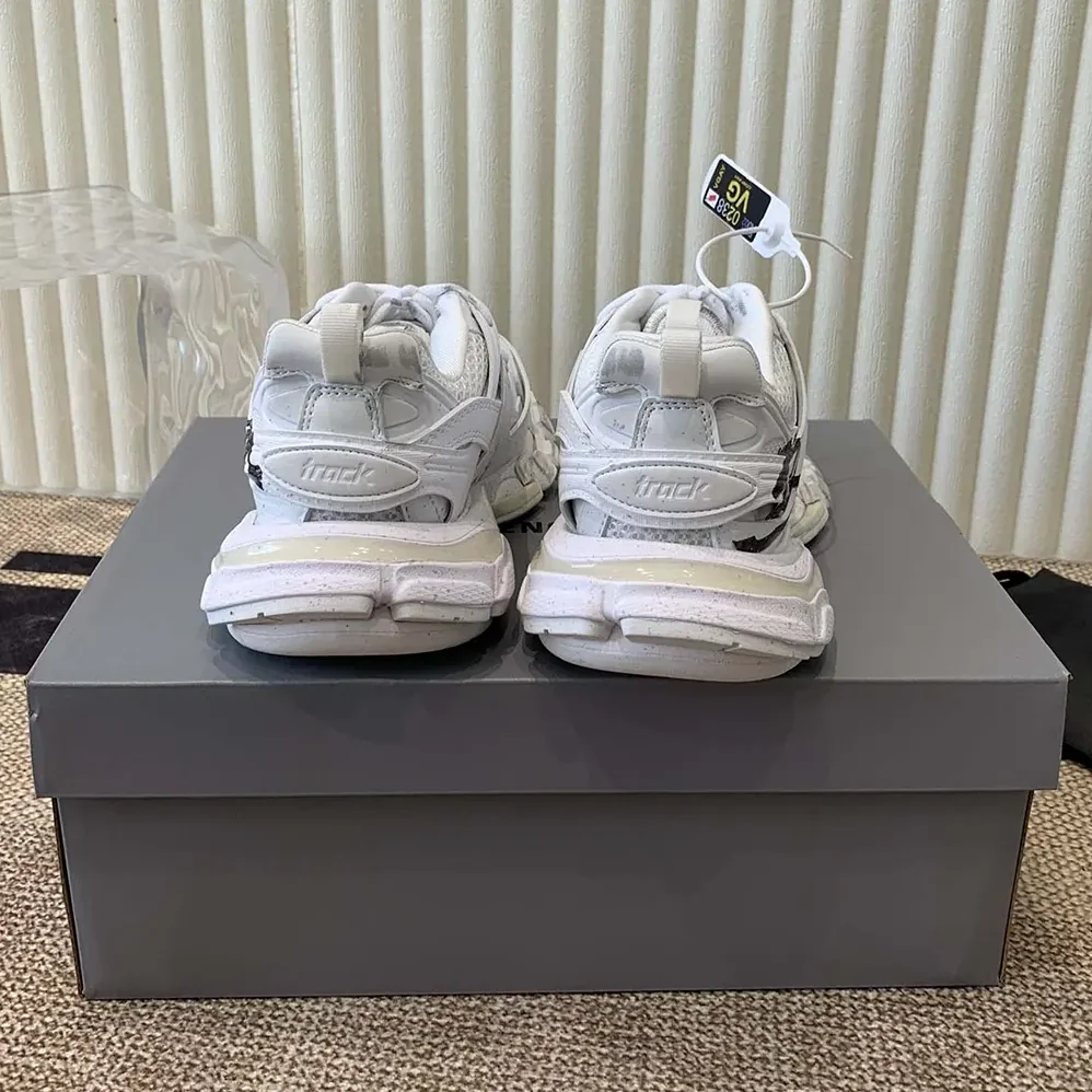 Balenciaga Track Signature Sneaker in White and Black for Unisex Balenciaga Track Signature Sneaker in White and Black for Unisex