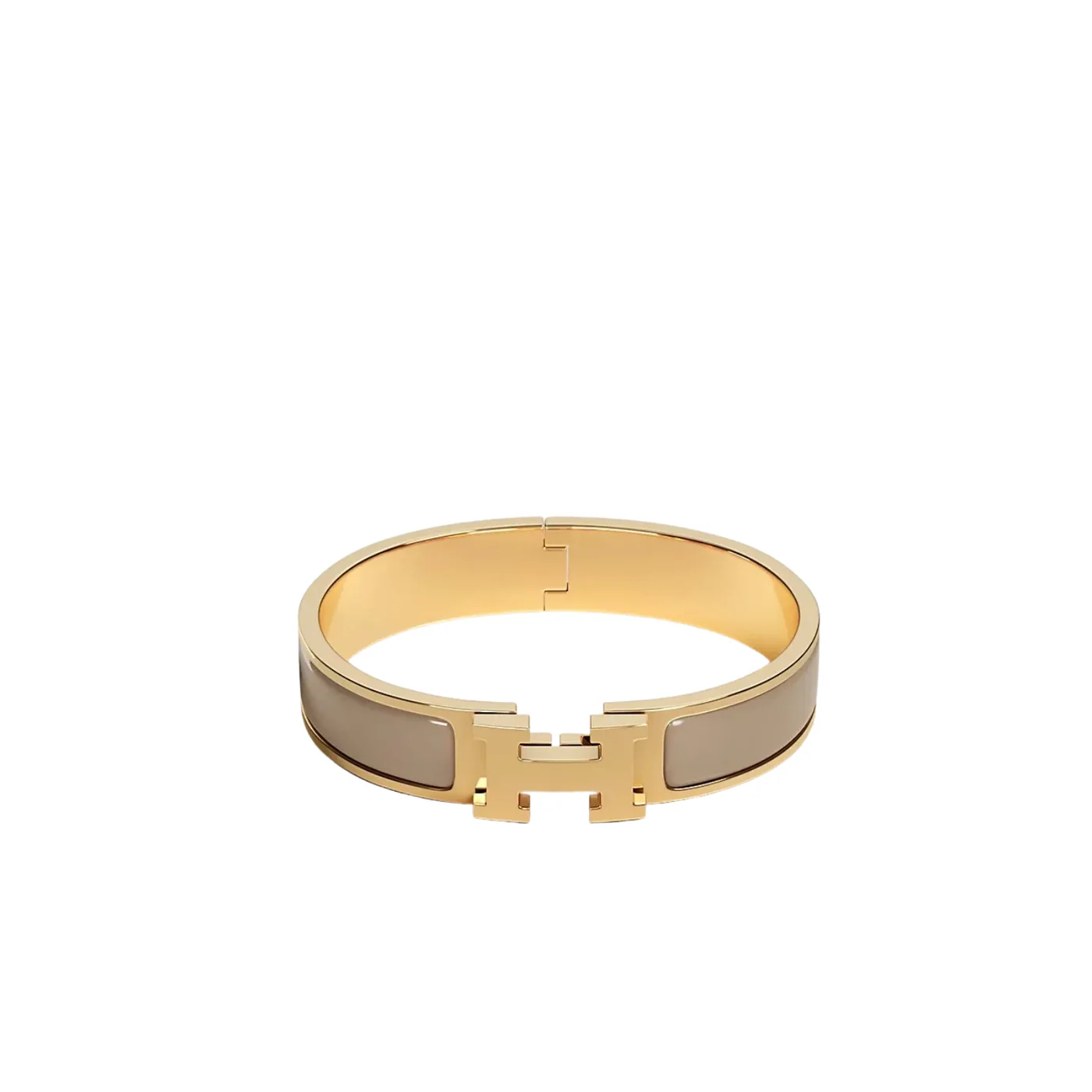 Hermes Clic H Bracelet Marron Glace Gold Hardware 19PM