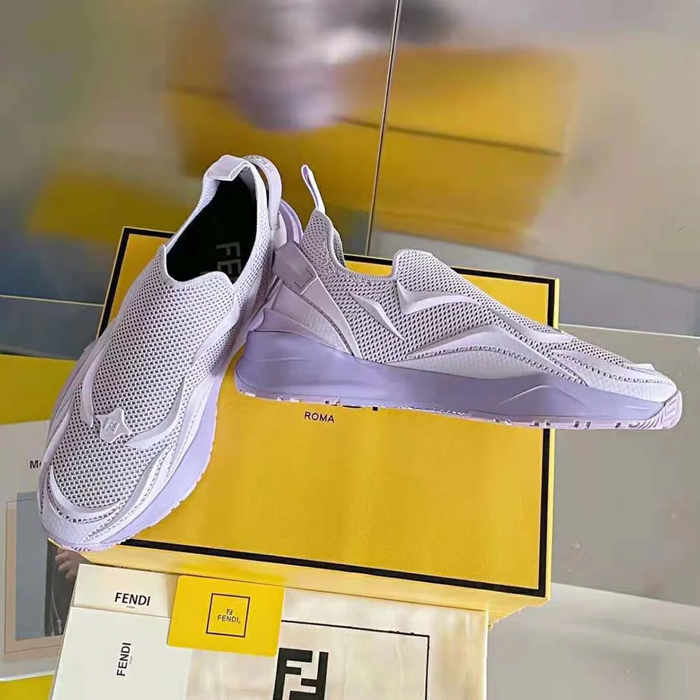 Fendi Flow Lilac Mesh Running Sneakers for Unisex Fendi Flow Lilac Mesh Running Sneakers for Unisex