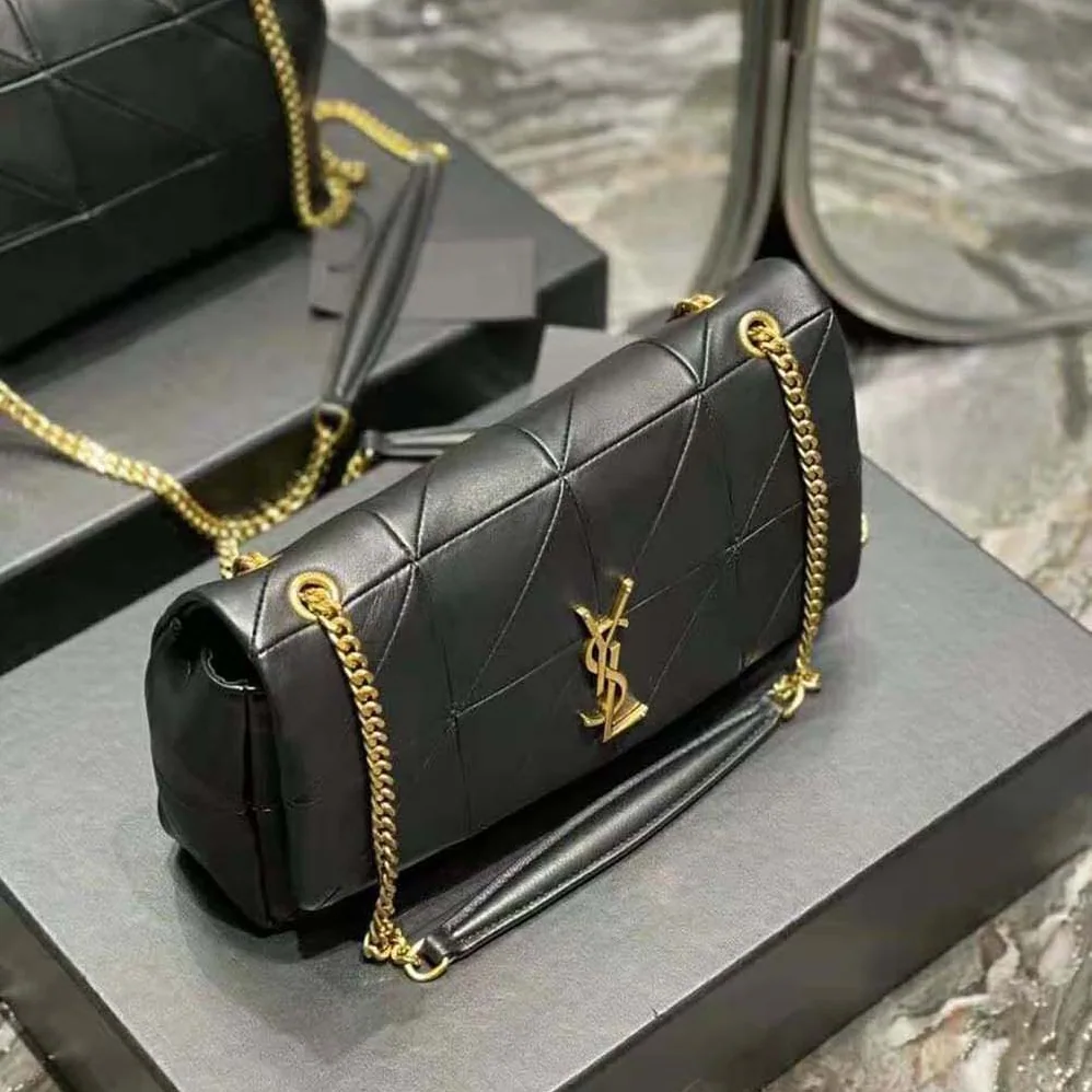Saint Laurent YSL Jamie Medium Carre Reive Gauche in Lambskin for Women Saint Laurent YSL Jamie Medium Carre Reive Gauche in Lambskin for Women