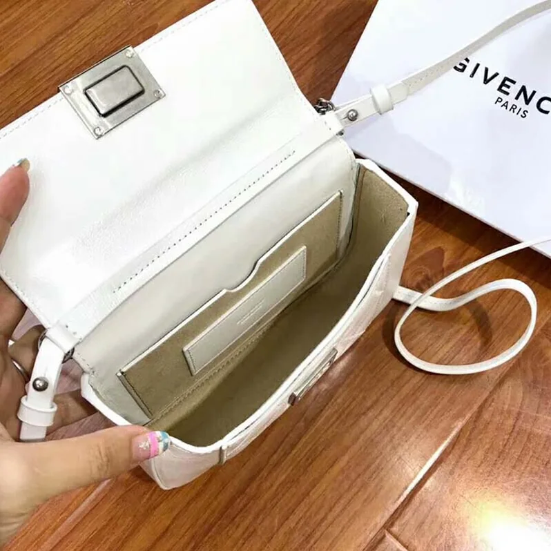 Givenchy Mini Pocket Bag in Diamond Quilted Leather for Women in White Givenchy Mini Pocket Bag in Diamond Quilted Leather for Women in White