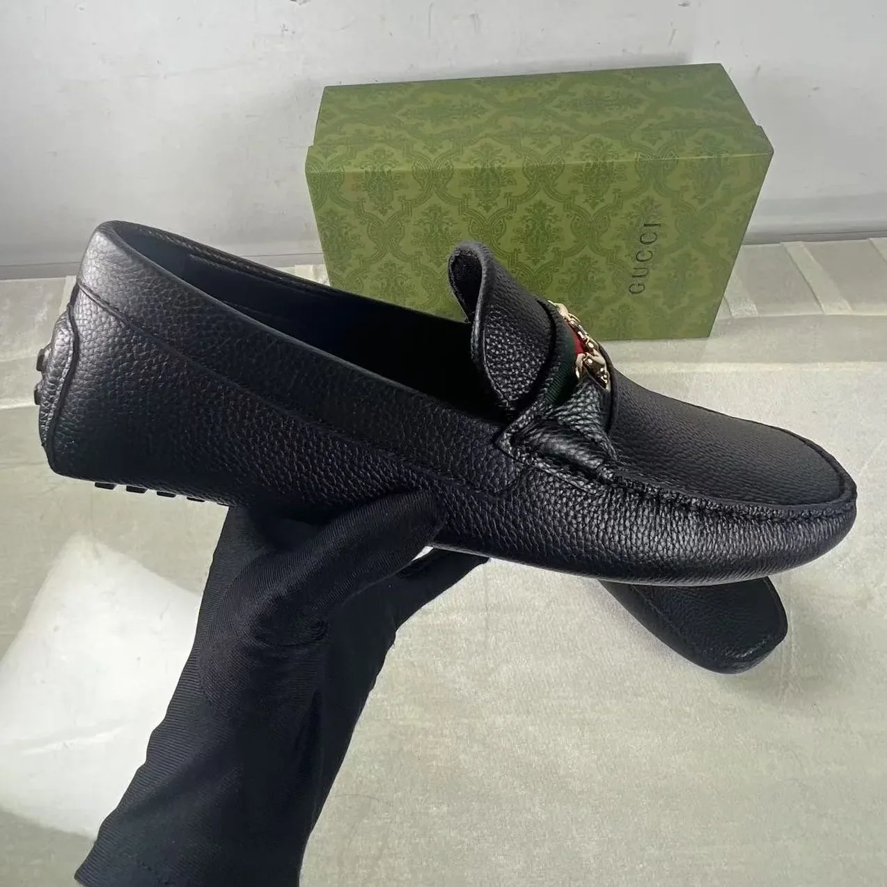 Gucci Loafers With Web Details Black