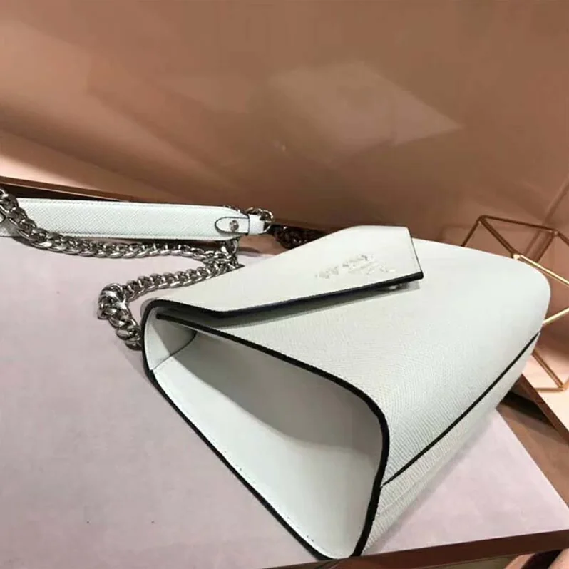 Prada Monochrome Saffiano Leather Bag in White Prada Monochrome Saffiano Leather Bag in White