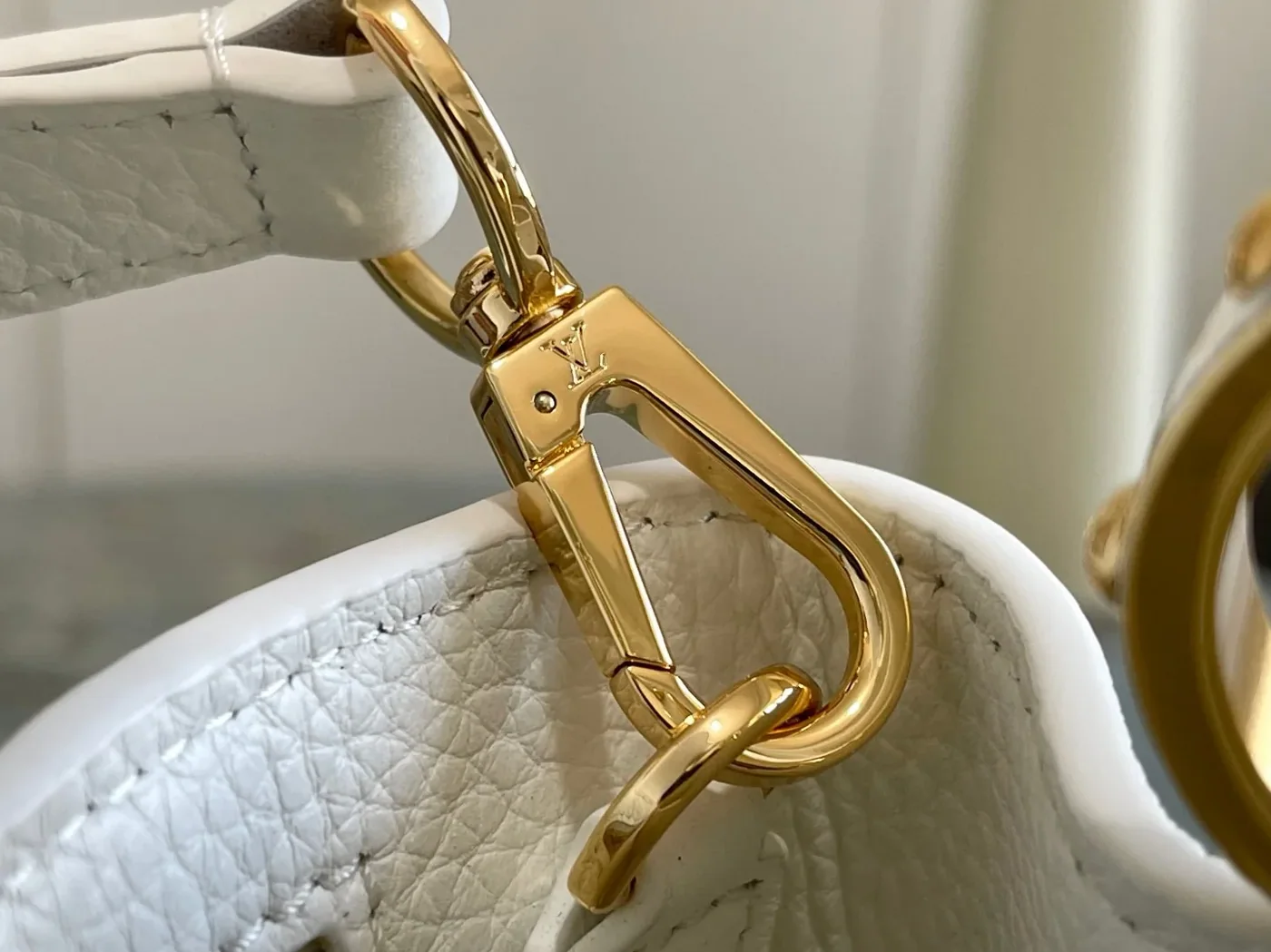 Louis Vuitton Capucines MM Top Handle Bag in White Gold Hardware Louis Vuitton Capucines MM Top Handle Bag in White Gold Hardware