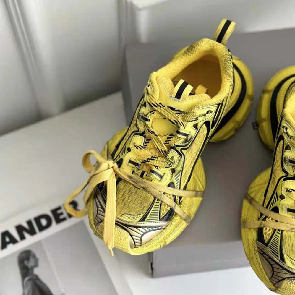 Balenciaga 3XL Sneaker in Yellow and Black Mesh and Polyurethane for Unisex
