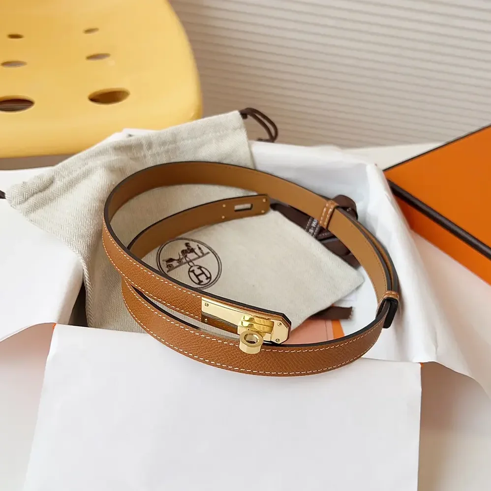 Hermes Kelly 18 Belt for Women in Brown