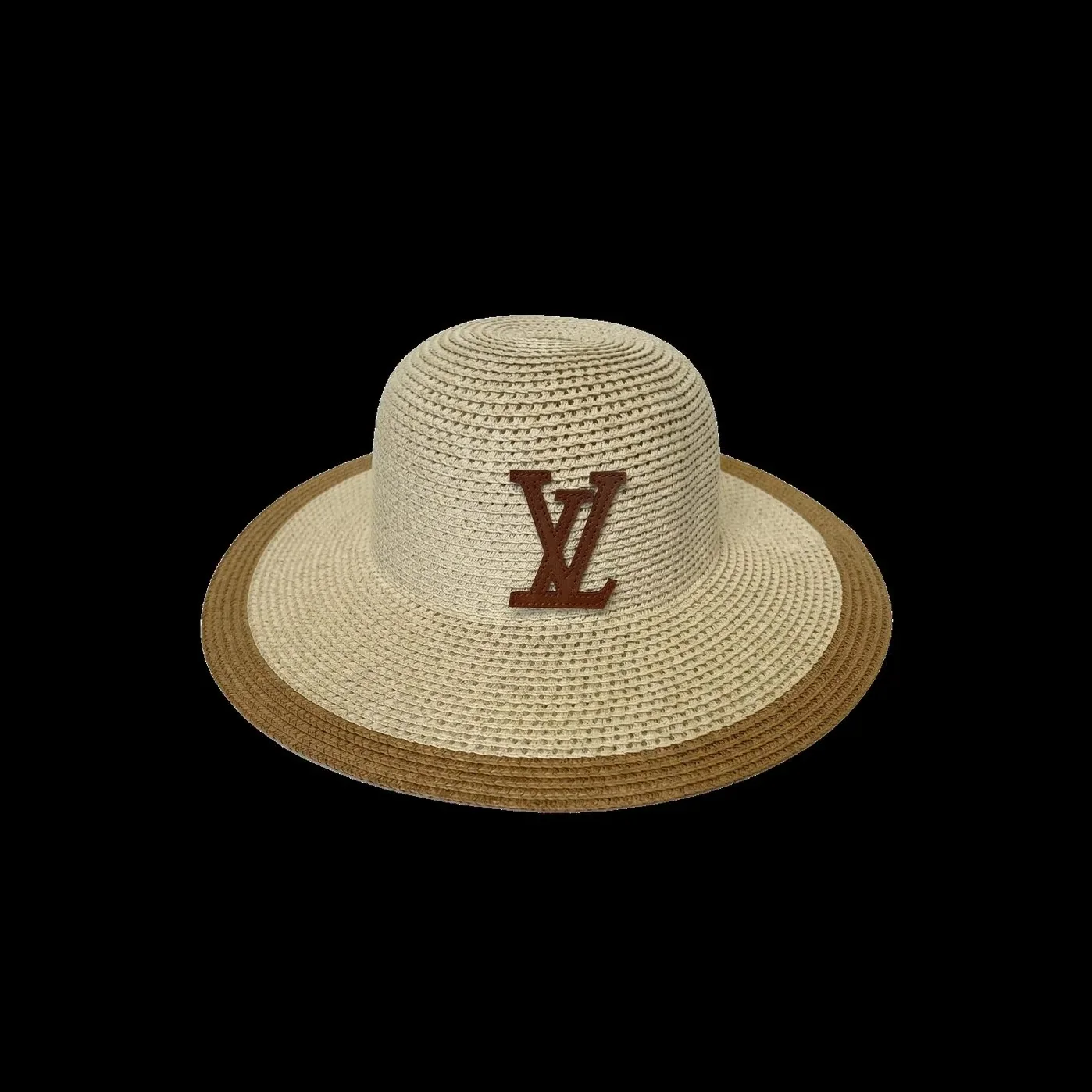 Louis Vuitton Logo Sun Hat Beige Straw Louis Vuitton Logo Sun Hat Beige Straw