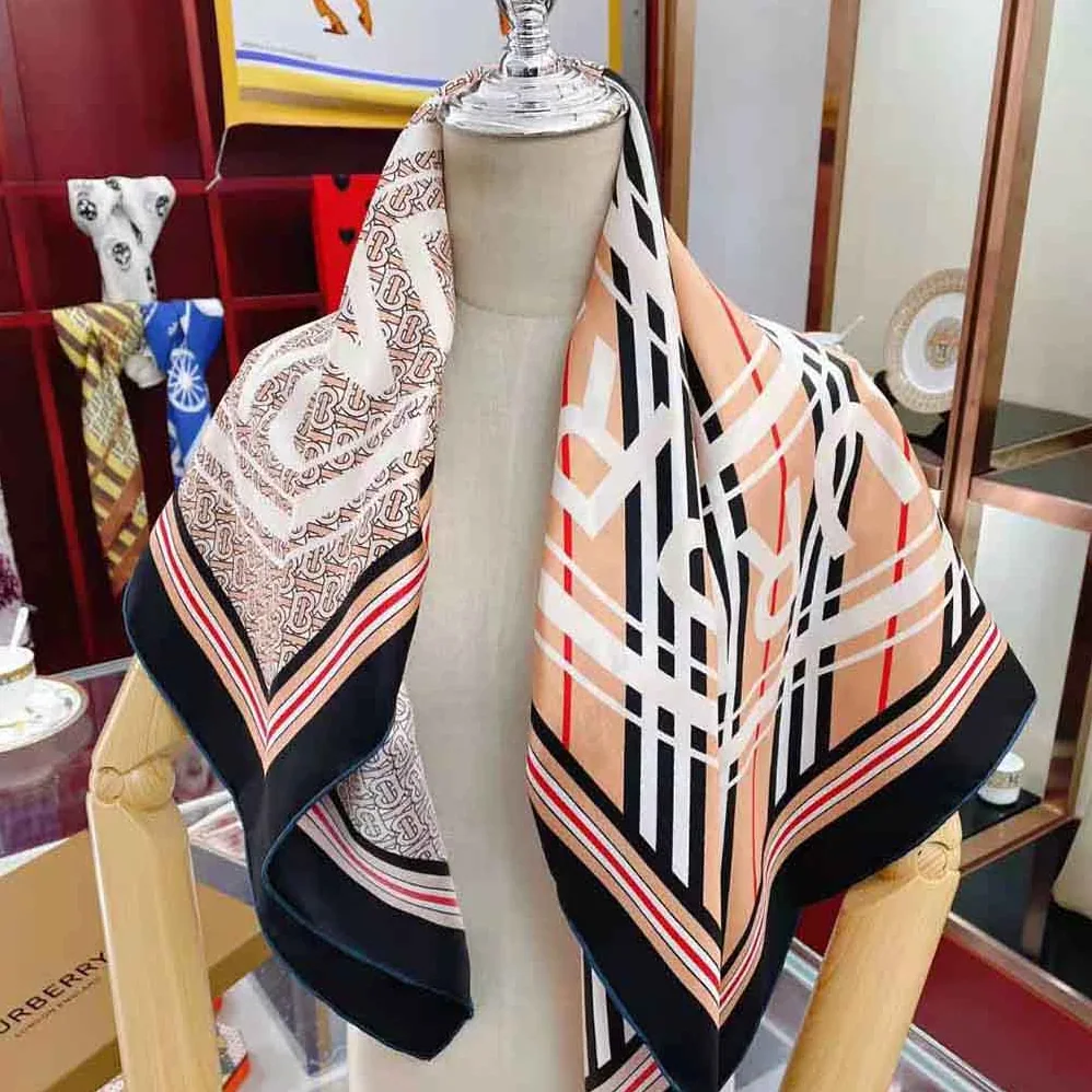 Burberry Montage Print Silk Square Scarf for Women