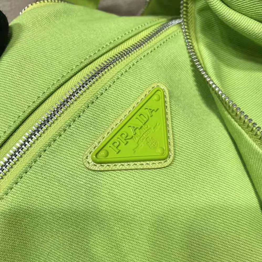 Prada Canvas Prada Triangle Bag for Women in Green