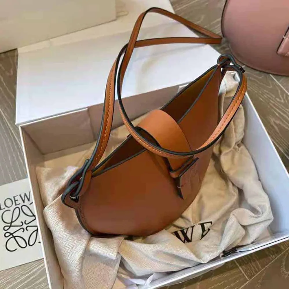 Loewe Moulded Bucket Bag in Calfskin for Women in Brown