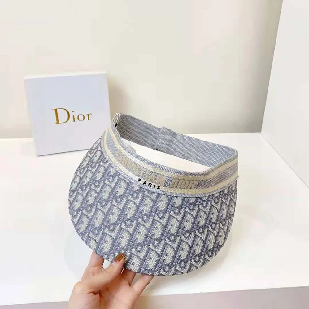 Dior D for Women in Oblique Visor Gray Cotton Dior D for Women in Oblique Visor Gray Cotton