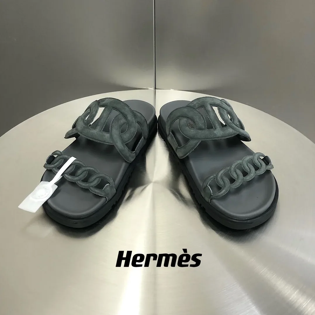 Hermes Extra Sandal Dark Grey Hermes Extra Sandal Dark Grey
