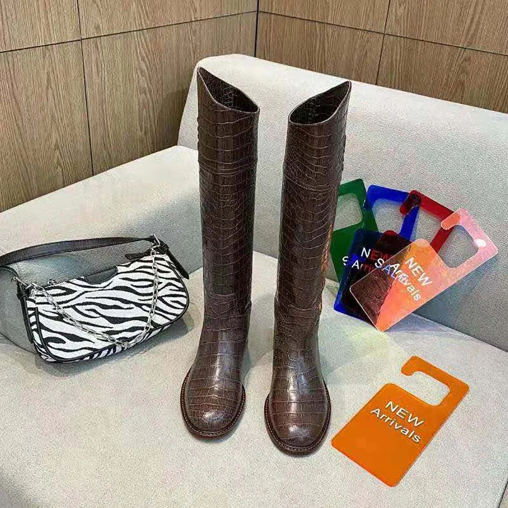 Fendi Karligraphy Brown Leather Boots for Women