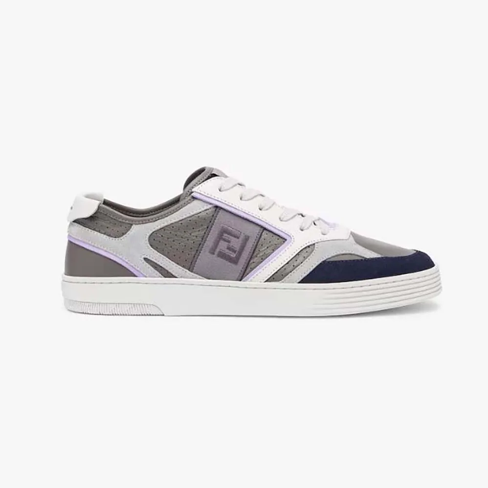 Fendi Step Gray Leather Low for Men in tops Fendi Step Gray Leather Low for Men in tops