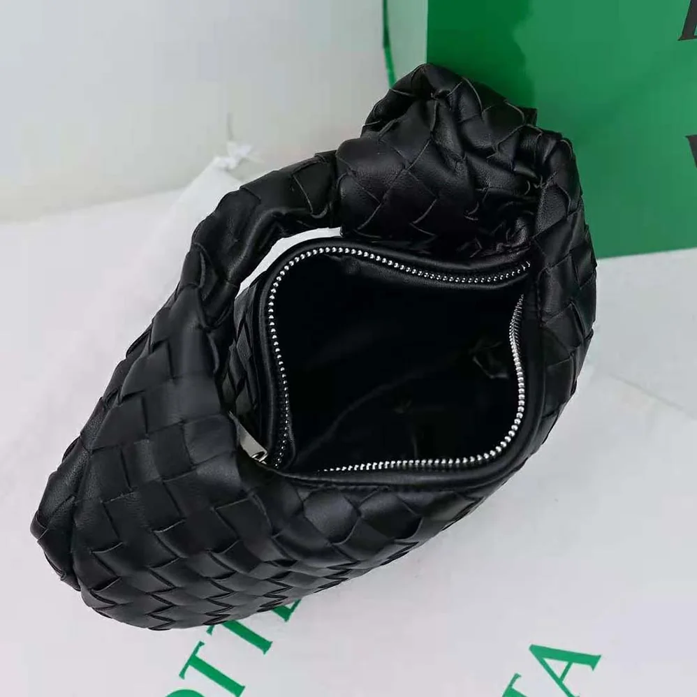 Bottega Veneta Mini Jodie in Lambskin Leather for Women in Black Bottega Veneta Mini Jodie in Lambskin Leather for Women in Black