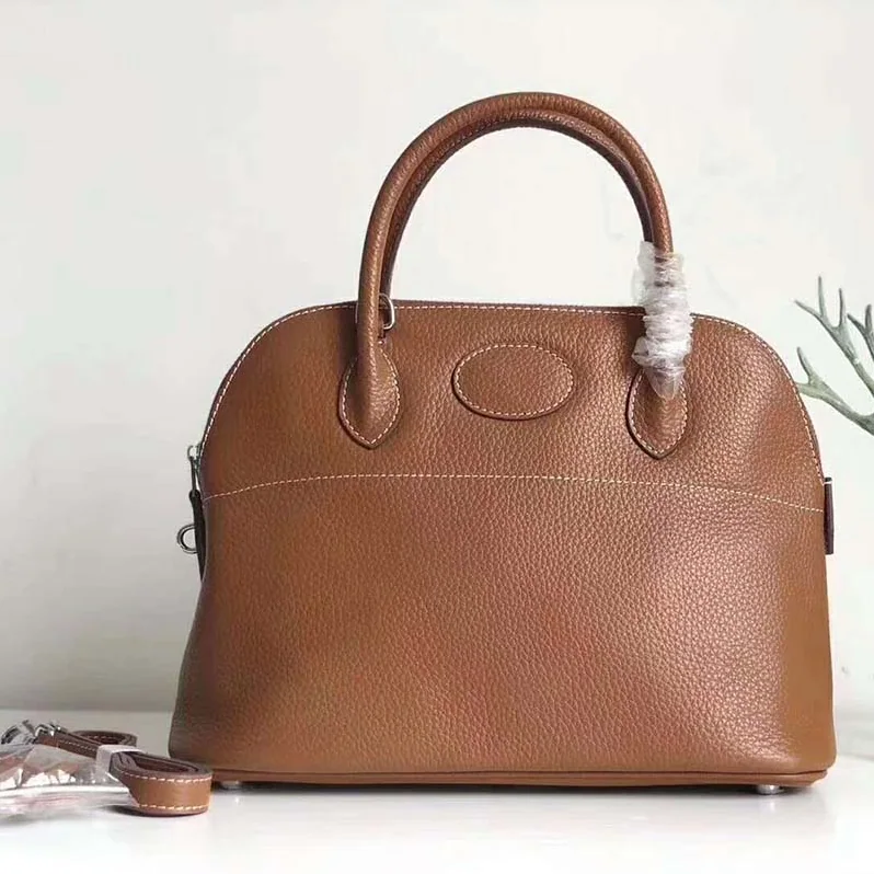 Hermes Bolide 31 bag in Taurillon Clemence Leather for Women in Brown