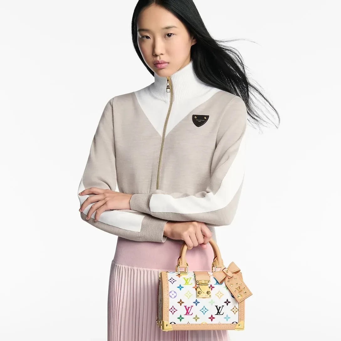 Louis Vuitton LV x TM Speedy Trunk 20 Top Handle Bag in Multicolored Gold Hardware