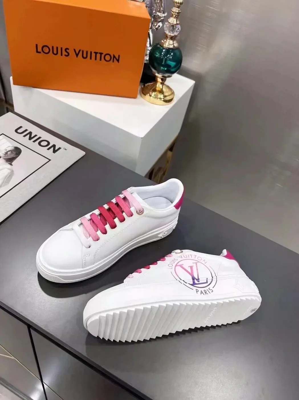 Louis Vuitton Time Out Sneaker Fuchsia Pink LV 1AA1BN