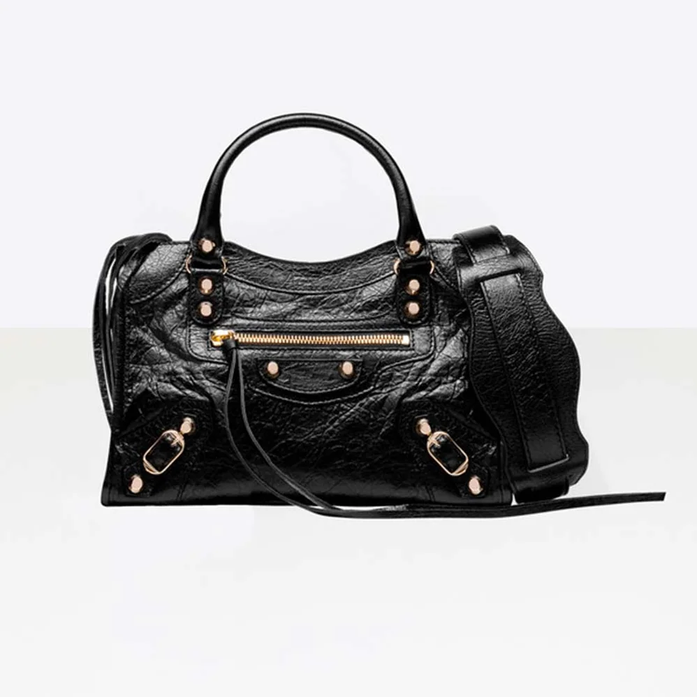 Balenciaga Classic Gold Mini City for Women in Black