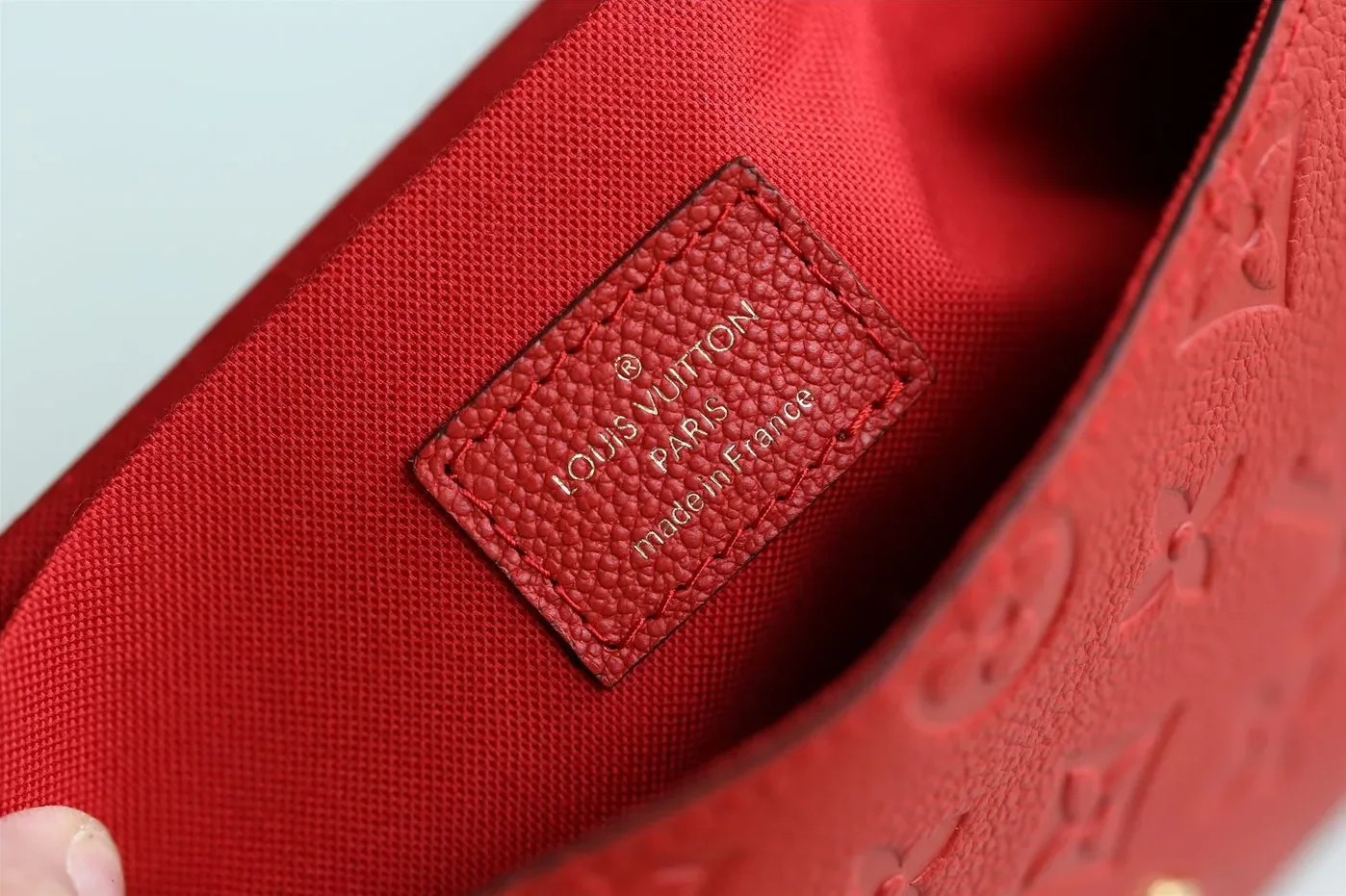 Louis Vuitton Pochette Felicie Monogram Empreinte Red Louis Vuitton Pochette Felicie Monogram Empreinte Red