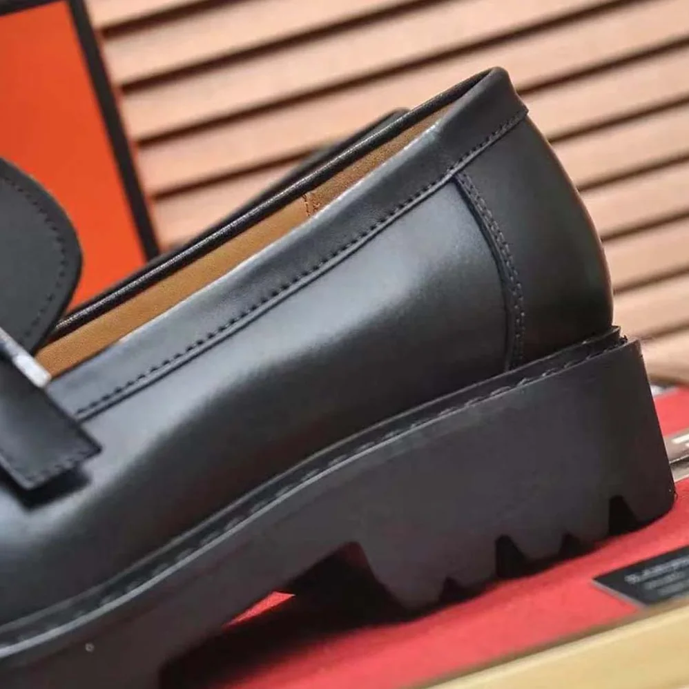 Hermes Happen Derby Shoe for Men in Black Hermes Happen Derby Shoe for Men in Black