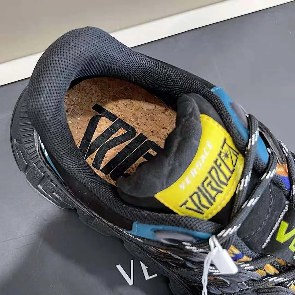Versace Trigreca Sneakers with Medusa Renaissance Print for Men Versace Trigreca Sneakers with Medusa Renaissance Print for Men