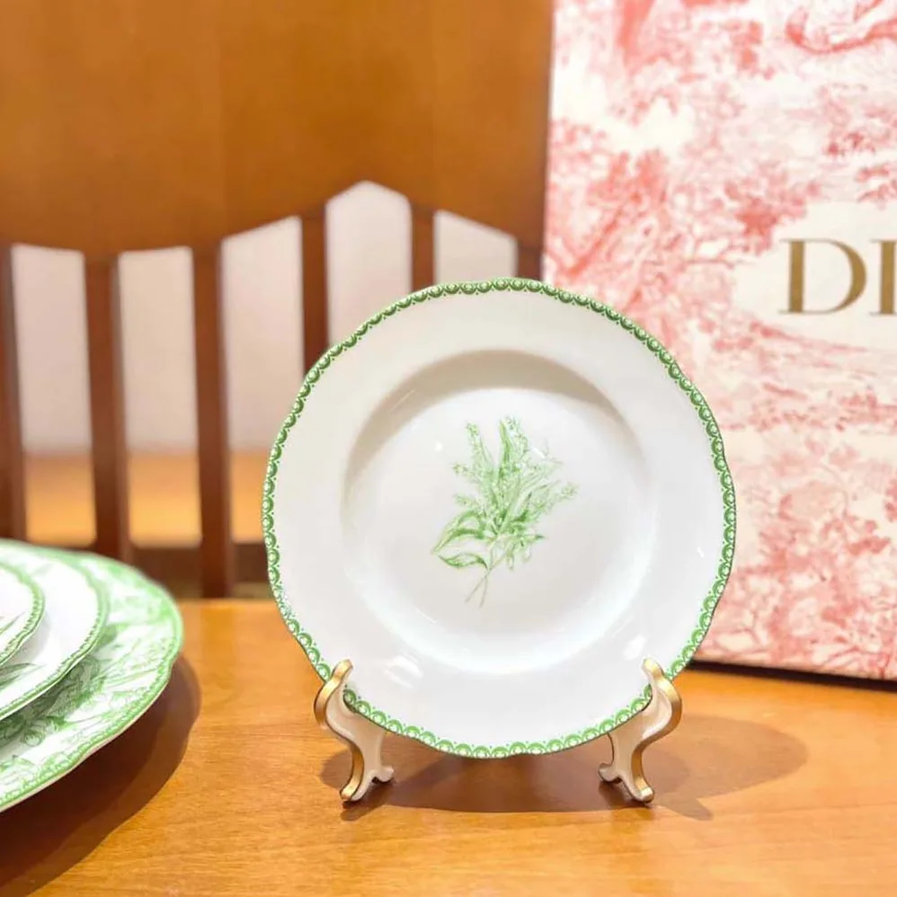 Dior Side Plate Green New Lily of the Valley for Unisex Dior Side Plate Green New Lily of the Valley for Unisex