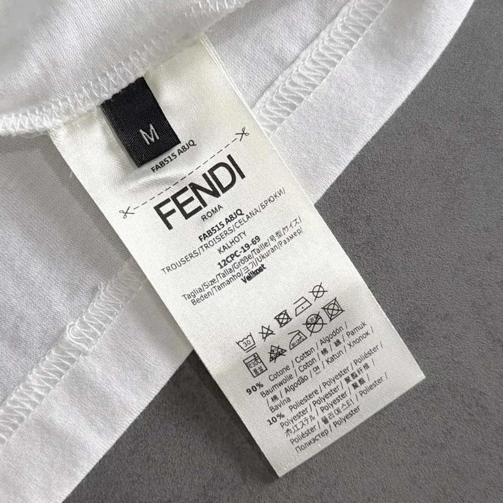 Fendi White Cotton T for Women in shirt Fendi White Cotton T for Women in shirt
