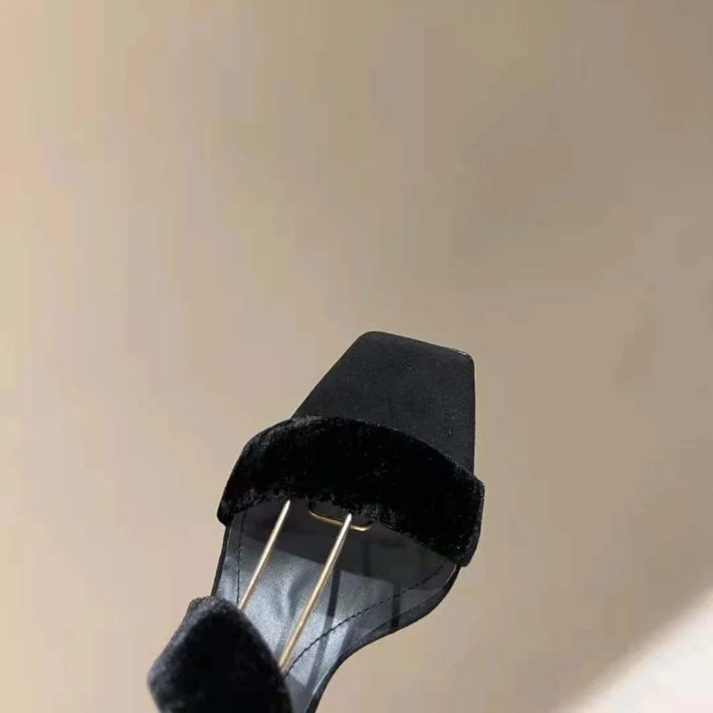 Balmain Suede Moneta Sandals in 95 mm Heel Height for Women in Black Balmain Suede Moneta Sandals in 95 mm Heel Height for Women in Black
