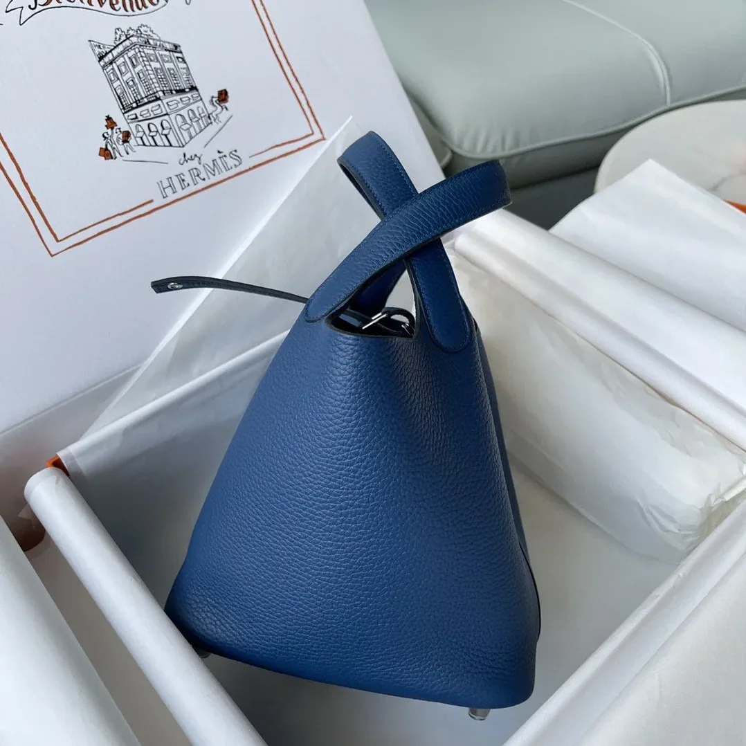 Hermes Picotin Lock 18 Bag Navy Blue Hermes Picotin Lock 18 Bag Navy Blue