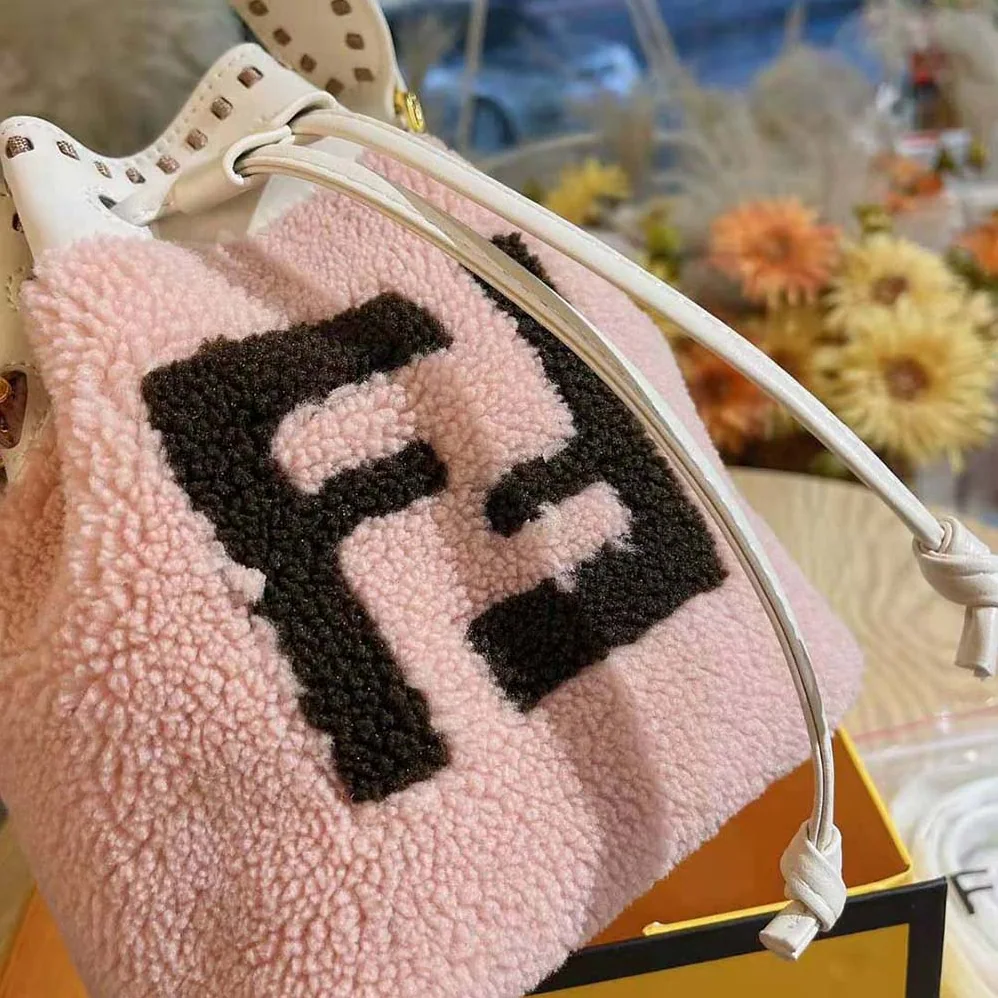 Fendi Mon Tresor Pink Sheepskin Mini for Women in Bag