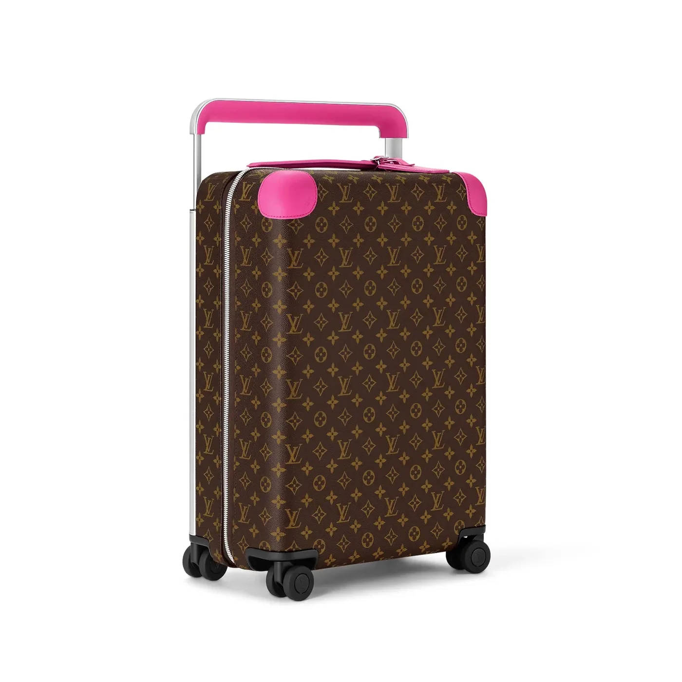 Louis Vuitton Horizon 55 Suitcase in Brown/ Pink Silver Hardware Louis Vuitton Horizon 55 Suitcase in Brown/ Pink Silver Hardware